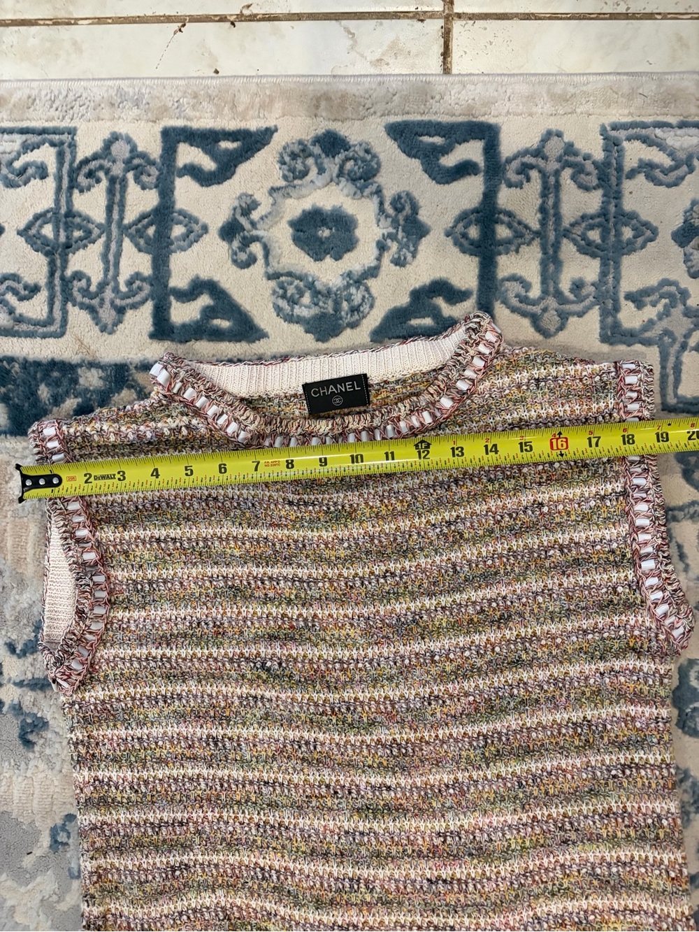 CHANEL 17C Coco Cuba Runway Multicolor Striped Knit Sleeveless Dress 40 - Picture 14 of 16